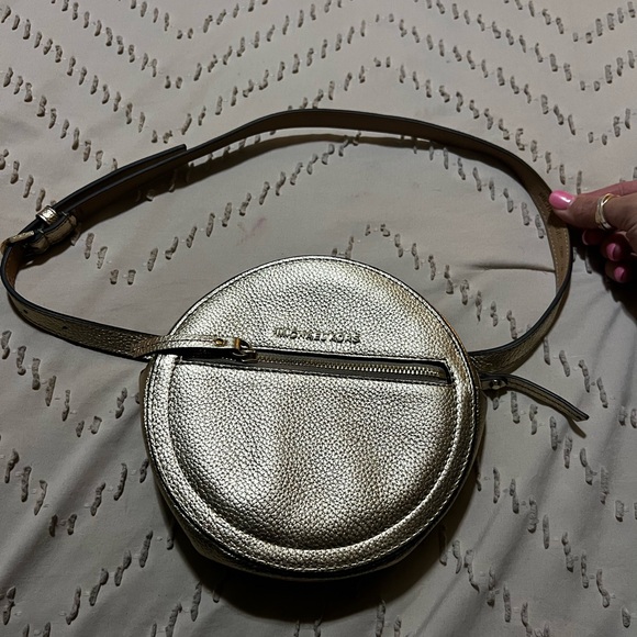 Michael Kors Handbags - Michael Kors Metallic Round Crossbody Bag